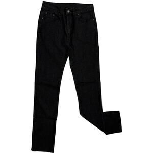 NEW DG2 Diane Gilman Denim Jeans Size‎ 4 Tall Black Stretch Straight Leg NWT